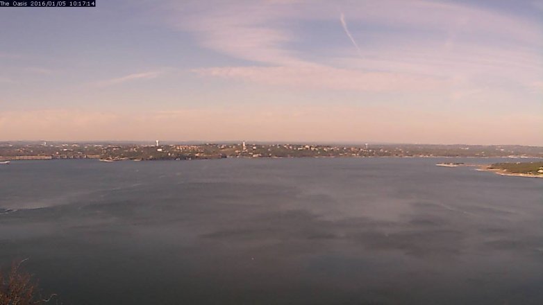 Lake Travis webcam, January 5, 2016 9:25 AM CT