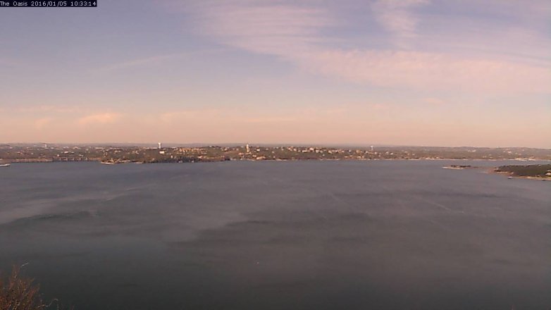 Lake Travis webcam, January 5, 2016 9:40 AM CT