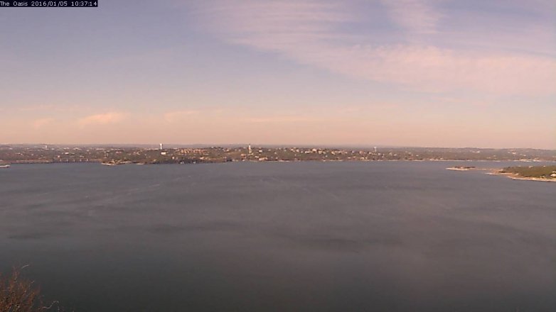 Lake Travis webcam, January 5, 2016 9:45 AM CT