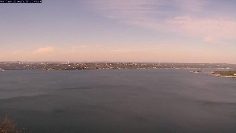 Lake Travis webcam, January 5, 2016 9:50 AM CT