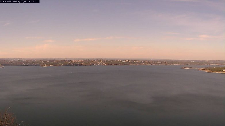 Lake Travis webcam, January 5, 2016 10:15 AM CT