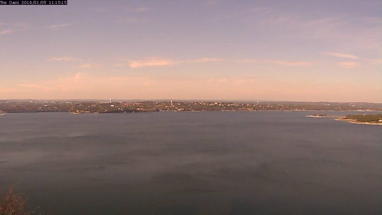 Lake Travis webcam, January 5, 2016 10:20 AM CT