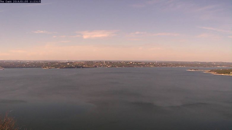 Lake Travis webcam, January 5, 2016 10:30 AM CT