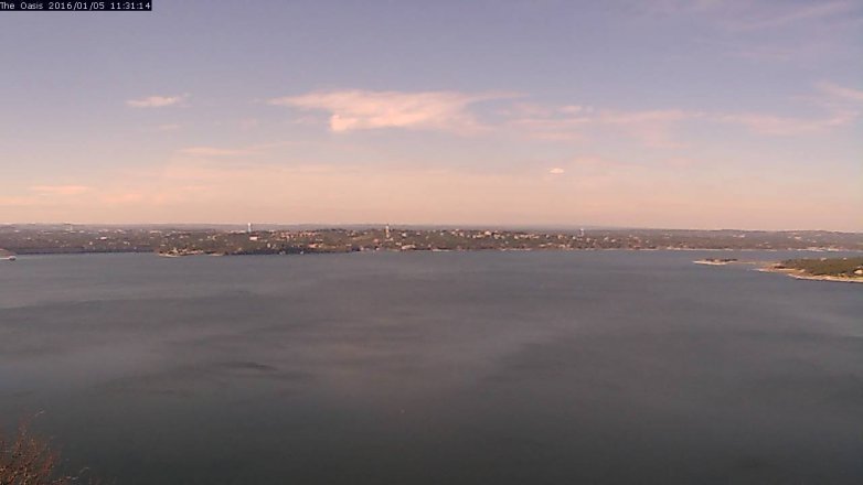 Lake Travis webcam, January 5, 2016 10:35 AM CT