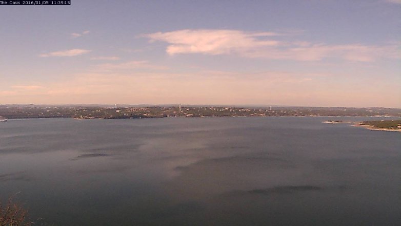 Lake Travis webcam, January 5, 2016 10:45 AM CT