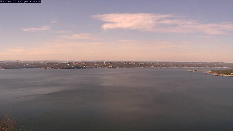Lake Travis webcam, January 5, 2016 10:50 AM CT