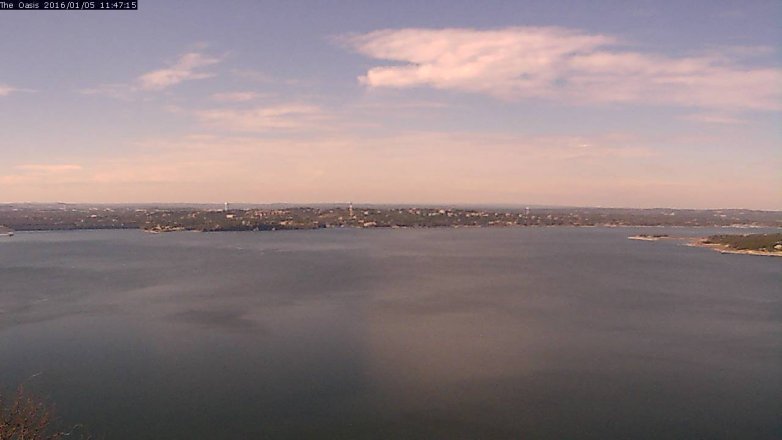 Lake Travis webcam, January 5, 2016 10:55 AM CT