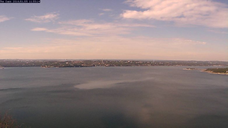 Lake Travis webcam, January 5, 2016 11:00 AM CT