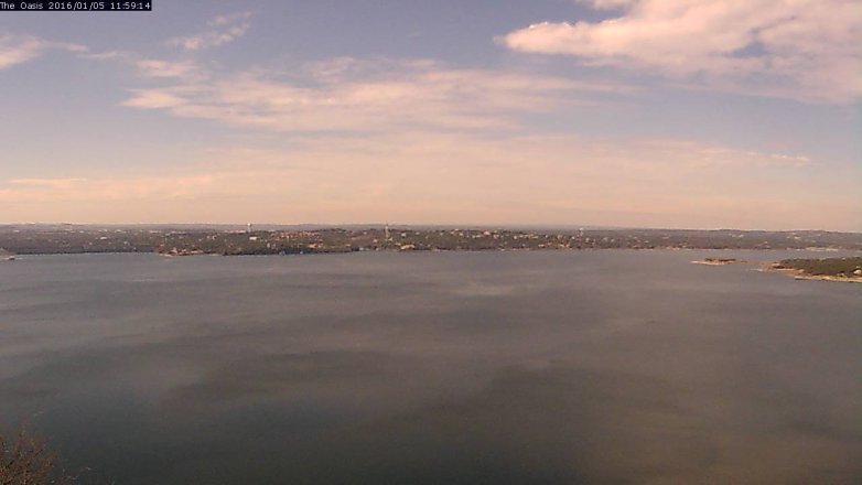 Lake Travis webcam, January 5, 2016 11:05 AM CT