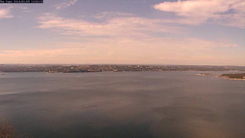 Lake Travis webcam, January 5, 2016 11:10 AM CT