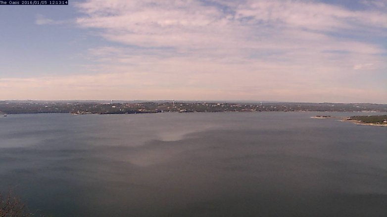Lake Travis webcam, January 5, 2016 11:20 AM CT