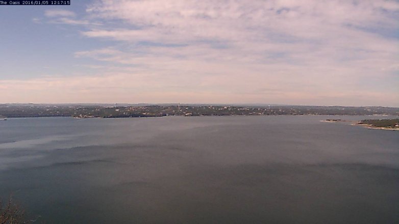 Lake Travis webcam, January 5, 2016 11:25 AM CT