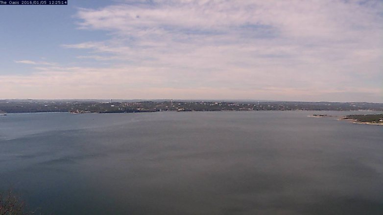 Lake Travis webcam, January 5, 2016 11:30 AM CT