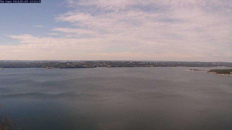 Lake Travis webcam, January 5, 2016 11:40 AM CT