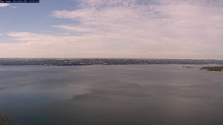 Lake Travis webcam, January 5, 2016 11:45 AM CT