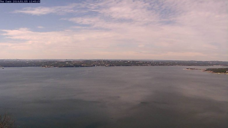 Lake Travis webcam, January 5, 2016 11:50 AM CT