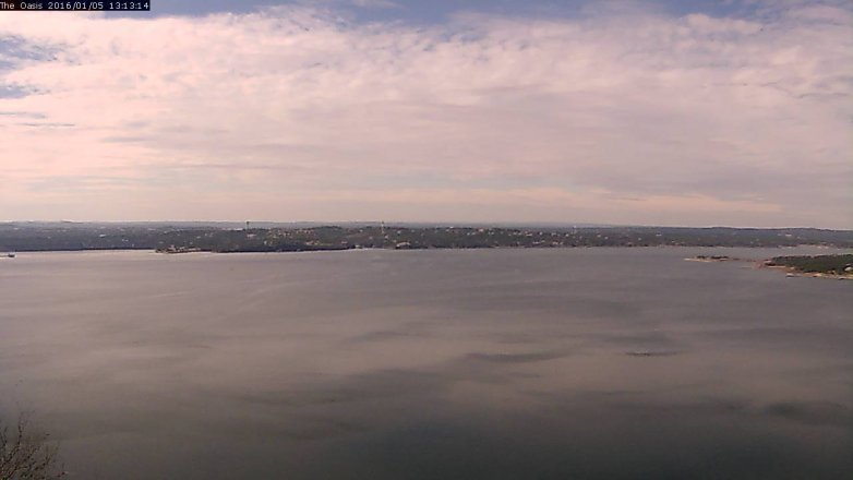 Lake Travis webcam, January 5, 2016 12:20 PM CT