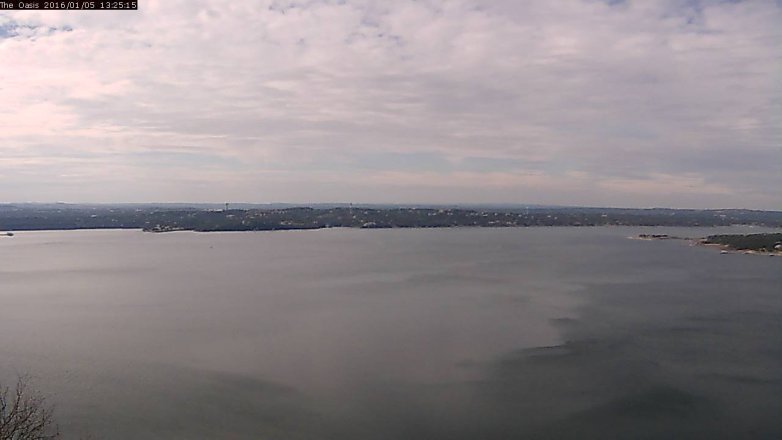 Lake Travis webcam, January 5, 2016 12:30 PM CT