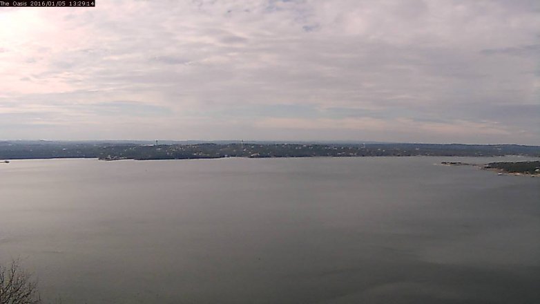 Lake Travis webcam, January 5, 2016 12:35 PM CT