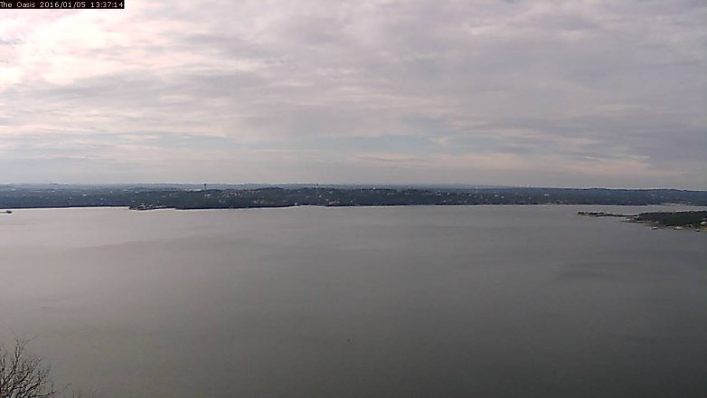 Lake Travis webcam, January 5, 2016 12:45 PM CT