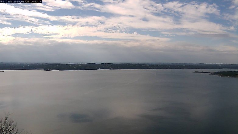 Lake Travis webcam, January 5, 2016 2:00 PM CT