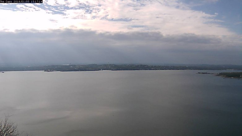 Lake Travis webcam, January 5, 2016 2:25 PM CT
