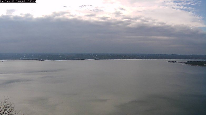 Lake Travis webcam, January 5, 2016 2:30 PM CT