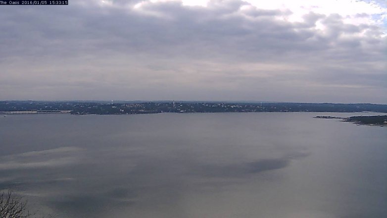 Lake Travis webcam, January 5, 2016 2:40 PM CT