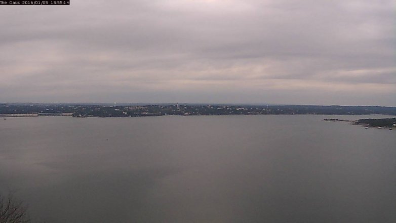Lake Travis webcam, January 5, 2016 3:00 PM CT