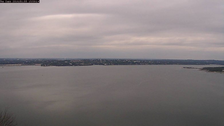 Lake Travis webcam, January 5, 2016 3:05 PM CT
