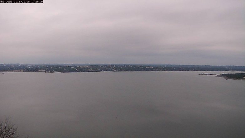 Lake Travis webcam, January 5, 2016 4:30 PM CT
