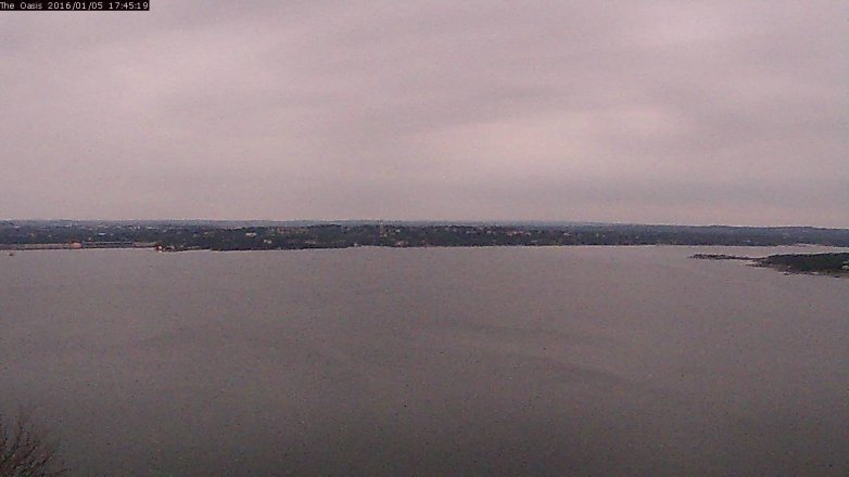 Lake Travis webcam, January 5, 2016 4:50 PM CT