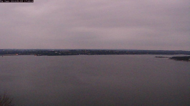 Lake Travis webcam, January 5, 2016 4:55 PM CT