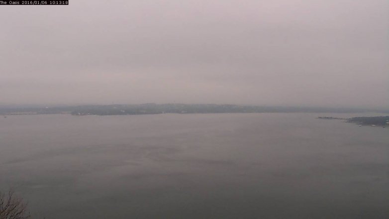 Lake Travis webcam, January 6, 2016 9:20 AM CT