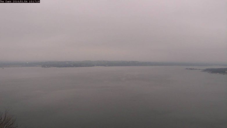 Lake Travis webcam, January 6, 2016 9:25 AM CT
