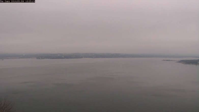 Lake Travis webcam, January 6, 2016 9:35 AM CT