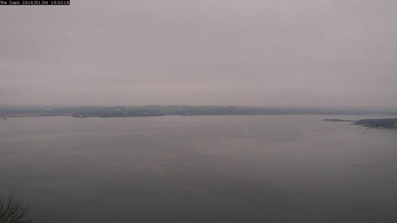 Lake Travis webcam, January 6, 2016 9:40 AM CT