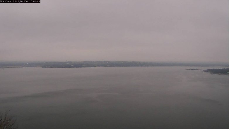 Lake Travis webcam, January 6, 2016 9:50 AM CT