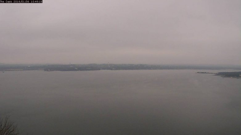 Lake Travis webcam, January 6, 2016 9:55 AM CT