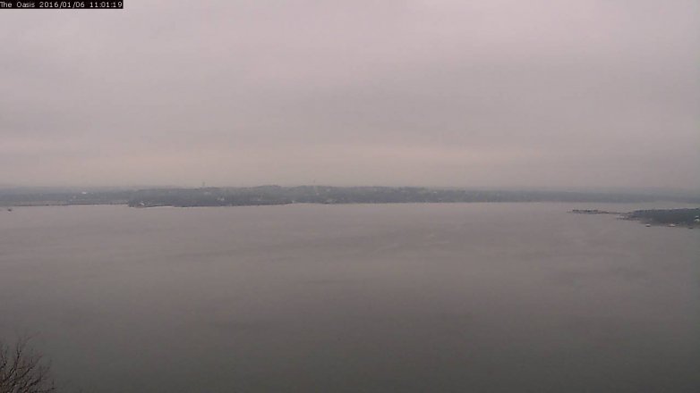 Lake Travis webcam, January 6, 2016 10:10 AM CT