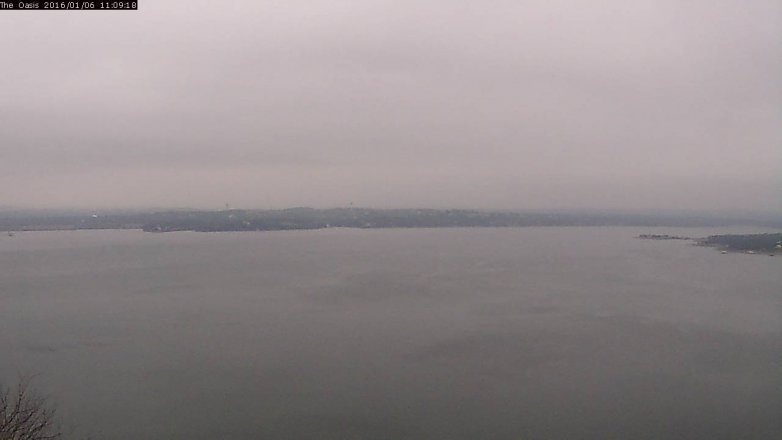 Lake Travis webcam, January 6, 2016 10:15 AM CT
