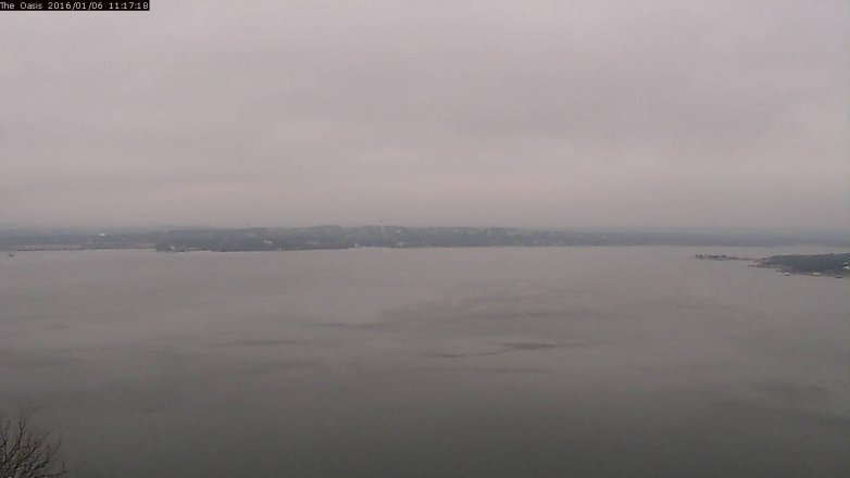 Lake Travis webcam, January 6, 2016 10:25 AM CT