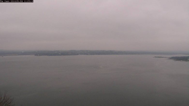 Lake Travis webcam, January 6, 2016 10:30 AM CT
