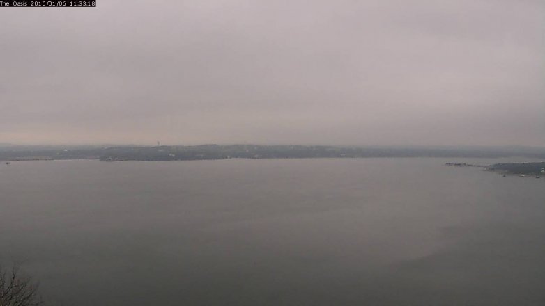 Lake Travis webcam, January 6, 2016 10:40 AM CT
