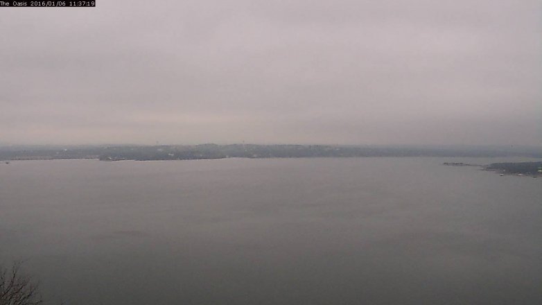 Lake Travis webcam, January 6, 2016 10:45 AM CT