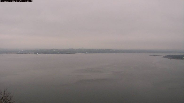 Lake Travis webcam, January 6, 2016 10:50 AM CT