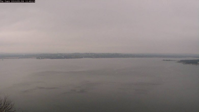 Lake Travis webcam, January 6, 2016 10:55 AM CT