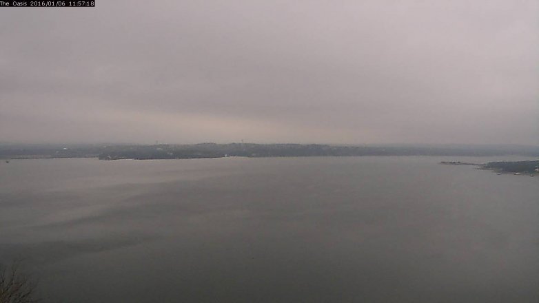Lake Travis webcam, January 6, 2016 11:05 AM CT