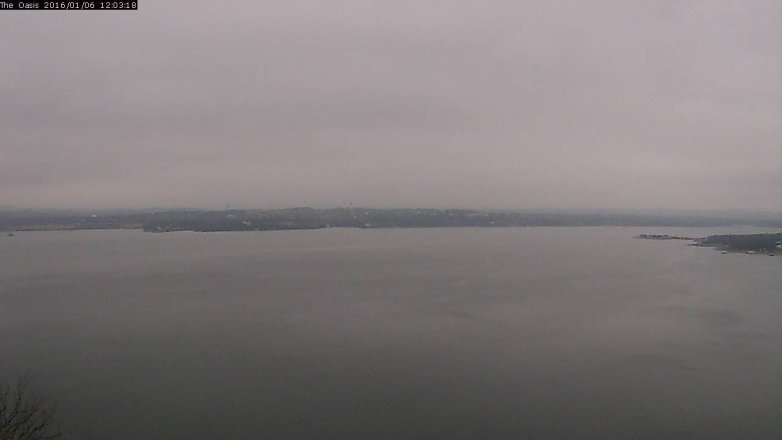 Lake Travis webcam, January 6, 2016 11:10 AM CT