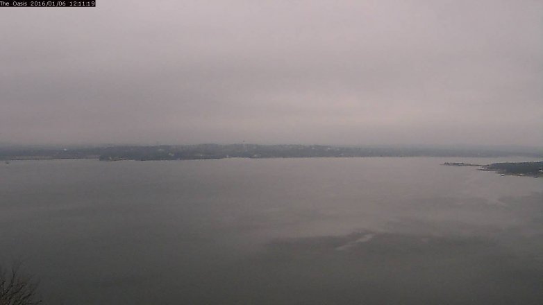 Lake Travis webcam, January 6, 2016 11:15 AM CT